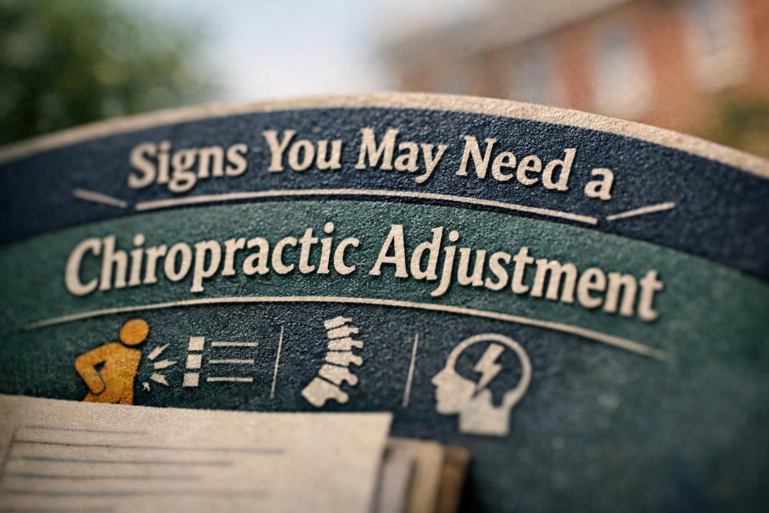 Signs You May Need a Chiropractic Adjustment